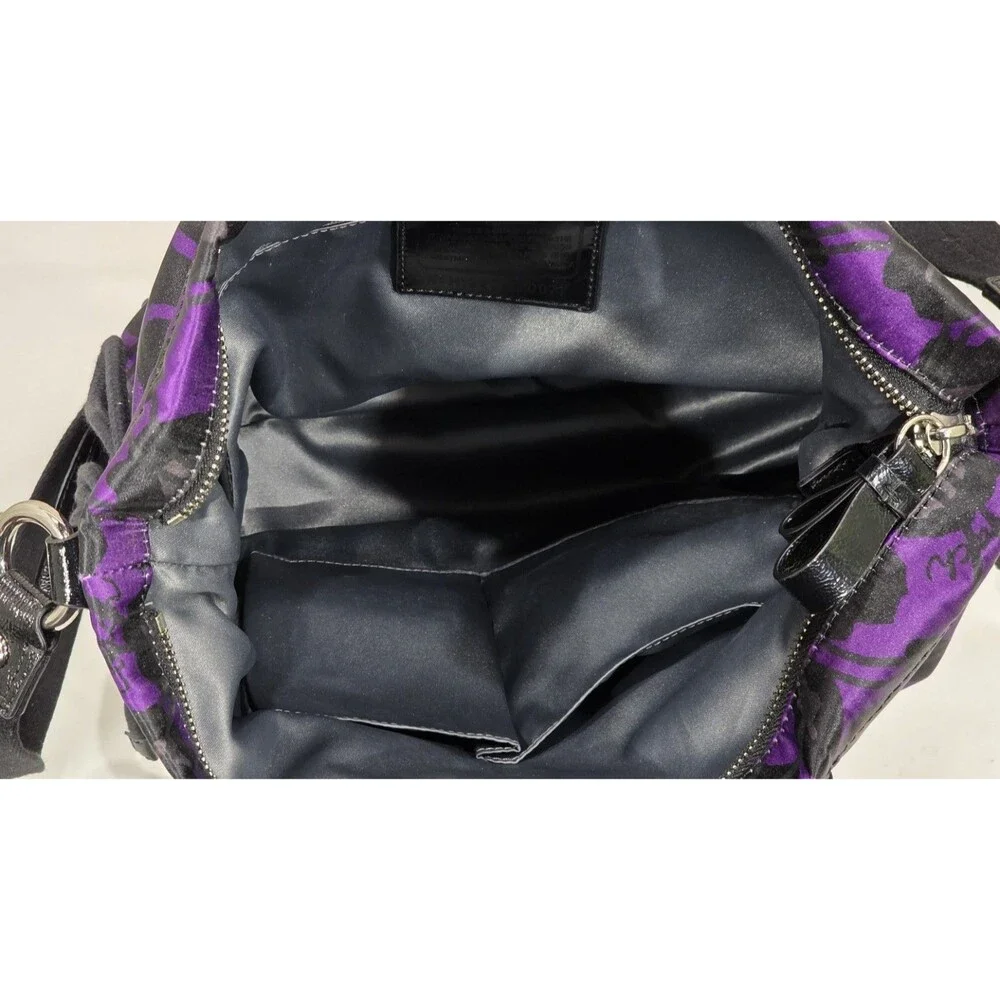 Coach Y2K Poppy Daisy Ocelot Glam Tote Purple Leopard Print Glitter Indie Sleaze - Picture 7 of 16